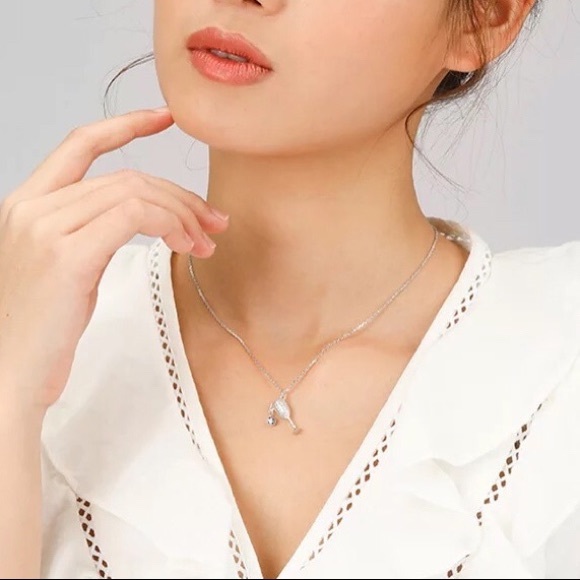 👏🏼Clearance👏🏼S925 Stamped Wine Glass Pendant necklace for women - Picture 2 of 7
